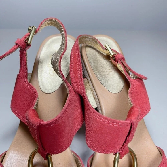 Coach Valeann Tulip Suede Cork Platform Sandal - Picture 5 of 14